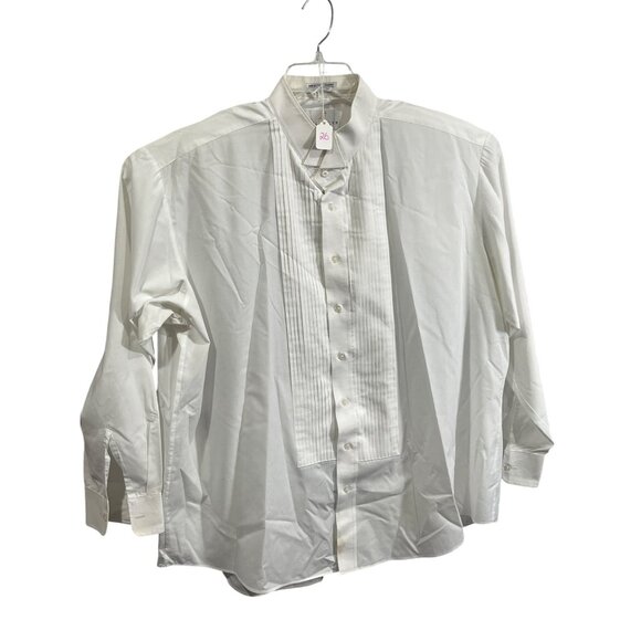 Neil Allyn Mens White Tuxedo Dress Shirt 2XL 36/37 65% Polyester 35% Cotton - Picture 6 of 6